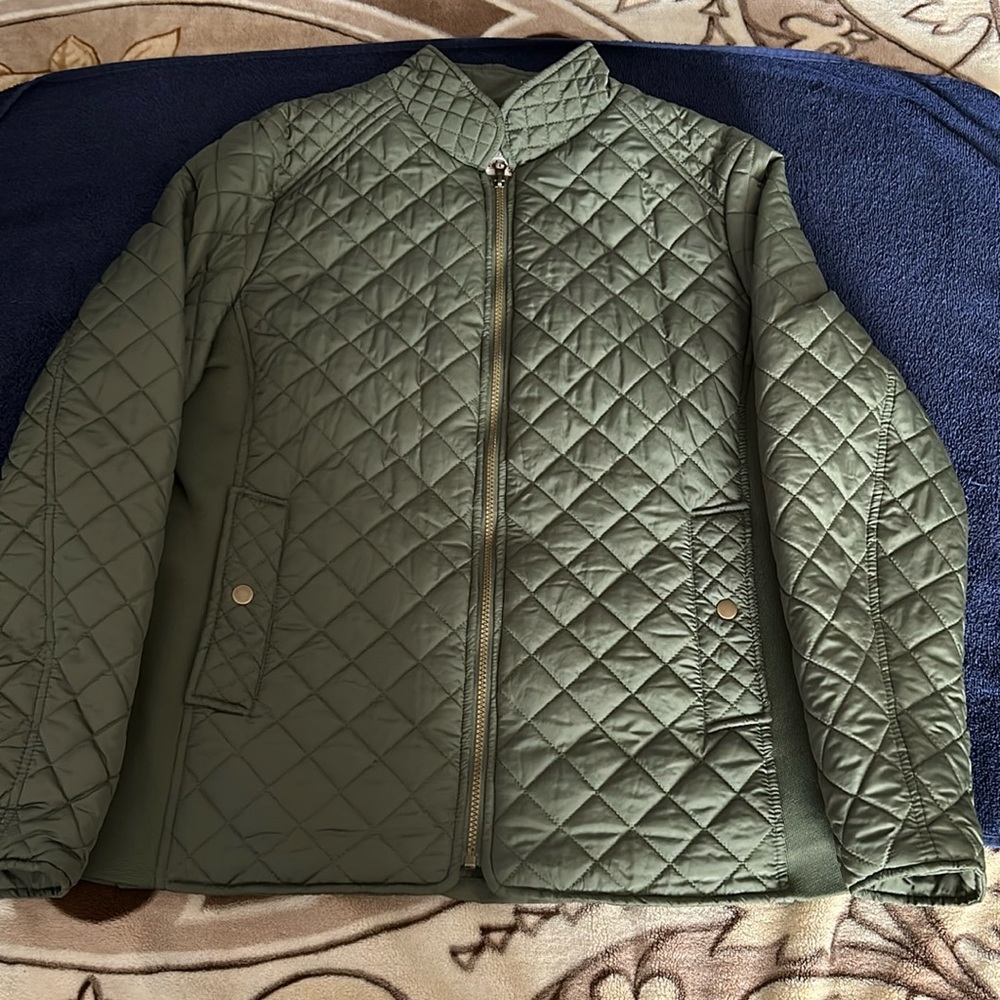 Green jacket. Gets really warm